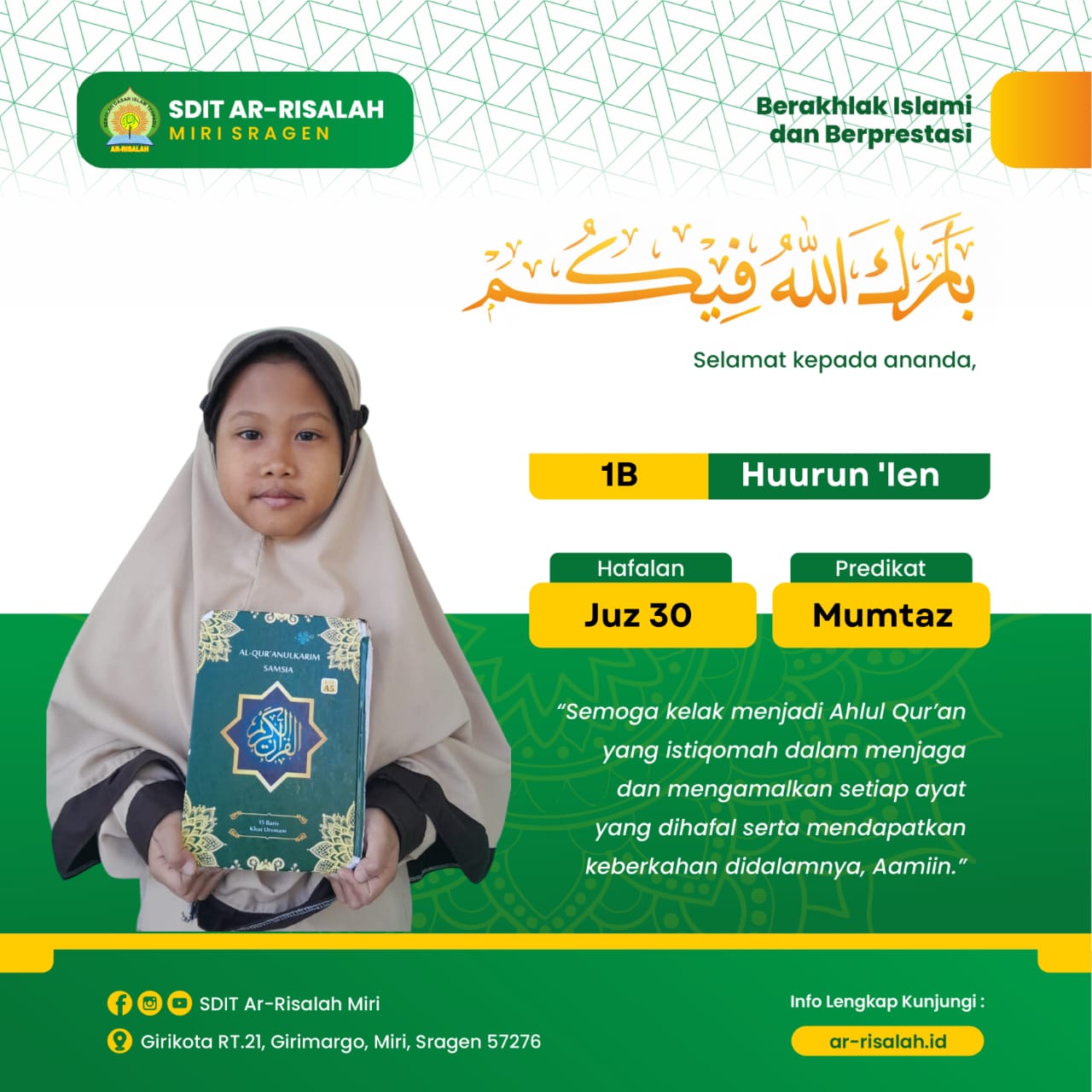 1 JUZ SEKALI DUDUK
