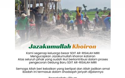 Pembangunan Gedung Baru SDIT Ar-Risalah Miri Sragen